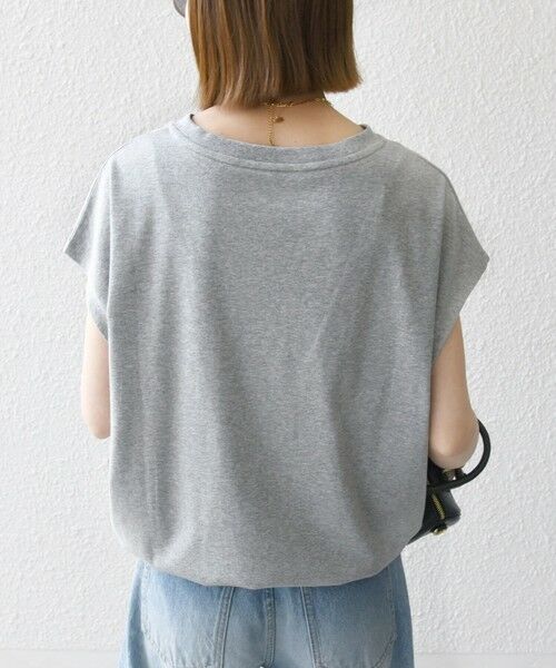 SHIPS / シップス Tシャツ | SHIPS any:〈接触冷感/汗染み防止加工/洗濯機可能〉ドロスト フレンチスリーブ TEE | 詳細14