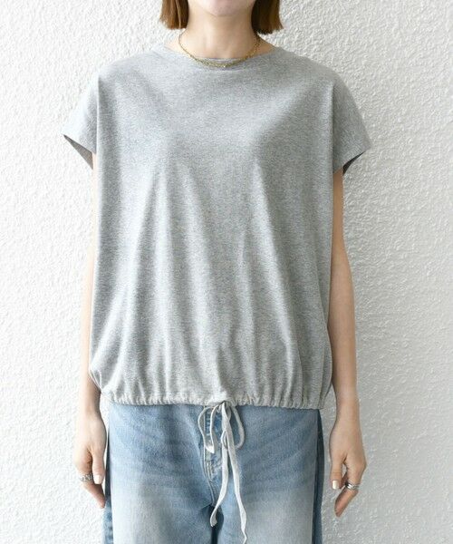 SHIPS / シップス Tシャツ | SHIPS any:〈接触冷感/汗染み防止加工/洗濯機可能〉ドロスト フレンチスリーブ TEE | 詳細18