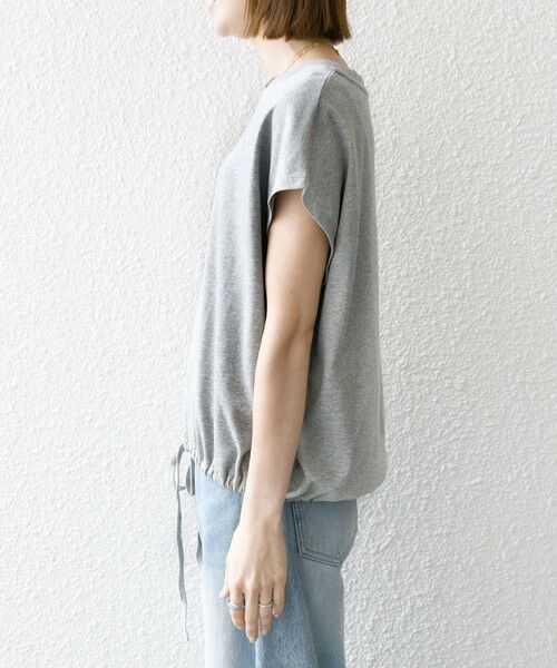 SHIPS / シップス Tシャツ | 《一部予約》SHIPS any:〈接触冷感/汗染み防止加工/洗濯機可能〉ドロスト フレンチスリーブ TEE | 詳細19