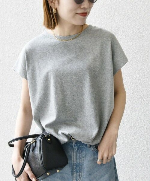 SHIPS / シップス Tシャツ | SHIPS any:〈接触冷感/汗染み防止加工/洗濯機可能〉ドロスト フレンチスリーブ TEE | 詳細11