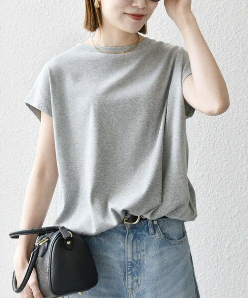 SHIPS for women/シップスウィメン 《予約》SHIPS any:〈多機能/洗濯機可能〉ドロスト フレンチスリーブ TEE ライトグレー ONE SIZE SHIPS for women/シップスウィメン 《予約》SHIPS any:〈多機能/洗濯機可能〉ドロスト フレンチスリーブ TEE ライトグレー ONE SIZE