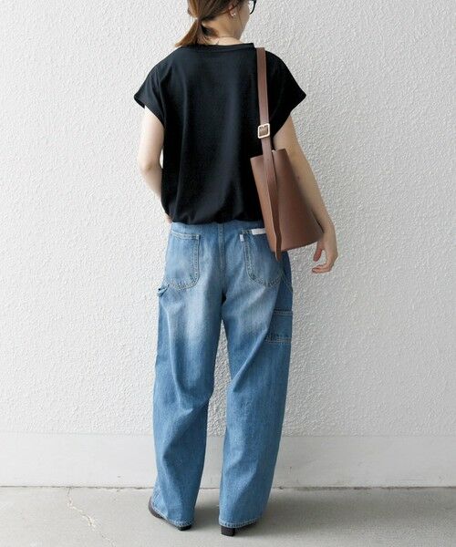 SHIPS / シップス Tシャツ | SHIPS any:〈接触冷感/汗染み防止加工/洗濯機可能〉ドロスト フレンチスリーブ TEE | 詳細23