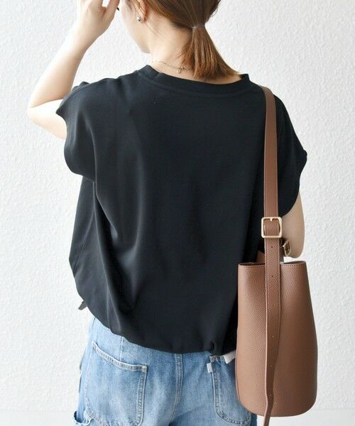 SHIPS / シップス Tシャツ | SHIPS any:〈接触冷感/汗染み防止加工/洗濯機可能〉ドロスト フレンチスリーブ TEE | 詳細26