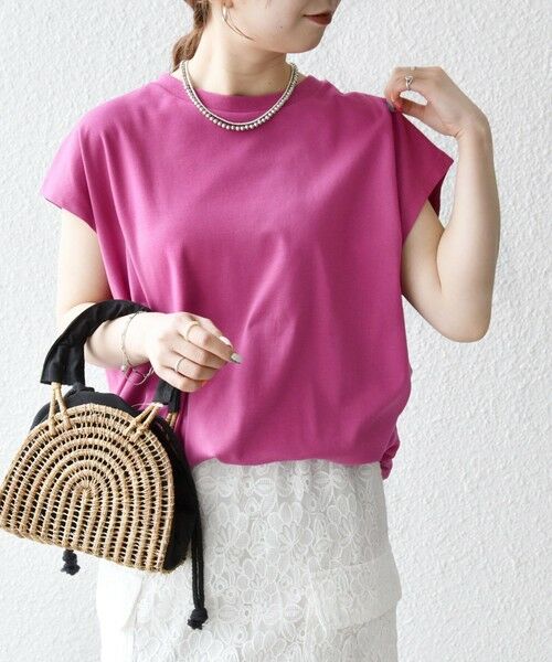 SHIPS for women/シップスウィメン 《予約》SHIPS any:〈多機能/洗濯機可能〉ドロスト フレンチスリーブ TEE ピンク ONE SIZE SHIPS for women/シップスウィメン 《予約》SHIPS any:〈多機能/洗濯機可能〉ドロスト フレンチスリーブ TEE ピンク ONE SIZE