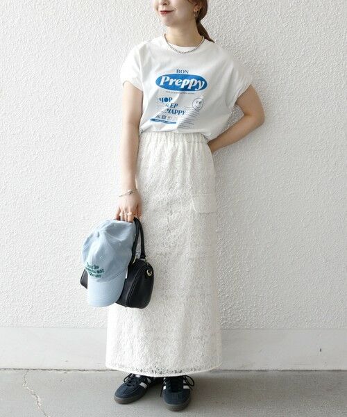 SHIPS / シップス Tシャツ | SHIPS any:〈洗濯機可能〉PREPPY ロゴ プリント フレンチスリーブ TEE | 詳細1