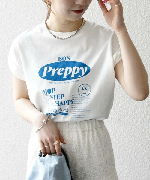 SHIPS / シップス Tシャツ | SHIPS any:〈洗濯機可能〉PREPPY ロゴ プリント フレンチスリーブ TEE | 詳細3