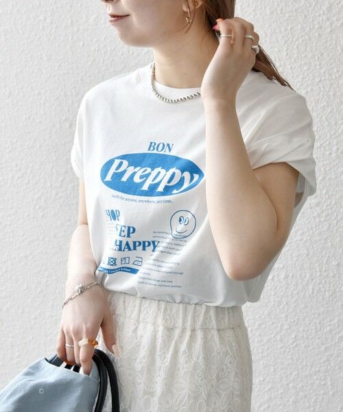 SHIPS / シップス Tシャツ | SHIPS any:〈洗濯機可能〉PREPPY ロゴ プリント フレンチスリーブ TEE | 詳細4