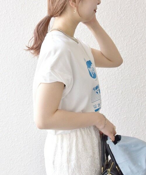 SHIPS / シップス Tシャツ | SHIPS any:〈洗濯機可能〉PREPPY ロゴ プリント フレンチスリーブ TEE | 詳細6