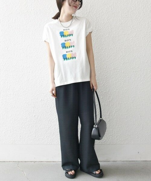 SHIPS / シップス Tシャツ | SHIPS any:〈洗濯機可能〉PREPPY ロゴ プリント フレンチスリーブ TEE | 詳細26