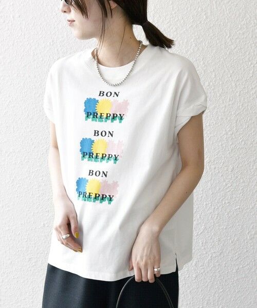 SHIPS / シップス Tシャツ | SHIPS any:〈洗濯機可能〉PREPPY ロゴ プリント フレンチスリーブ TEE | 詳細27