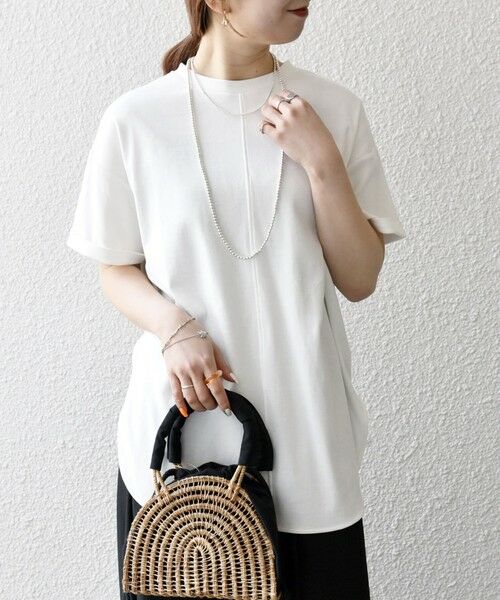 SHIPS / シップス Tシャツ | SHIPS any:〈接触冷感/汗染み防止加工/洗濯機可能〉スリット ルーズ チュニック TEE | 詳細10