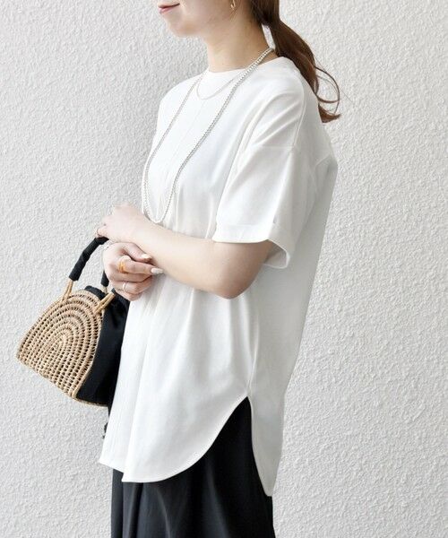 SHIPS / シップス Tシャツ | SHIPS any:〈接触冷感/汗染み防止加工/洗濯機可能〉スリット ルーズ チュニック TEE | 詳細12