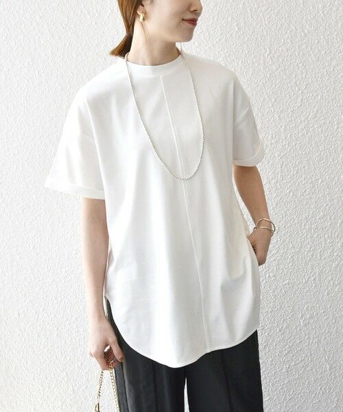 SHIPS / シップス Tシャツ | SHIPS any:〈接触冷感/汗染み防止加工/洗濯機可能〉スリット ルーズ チュニック TEE | 詳細3