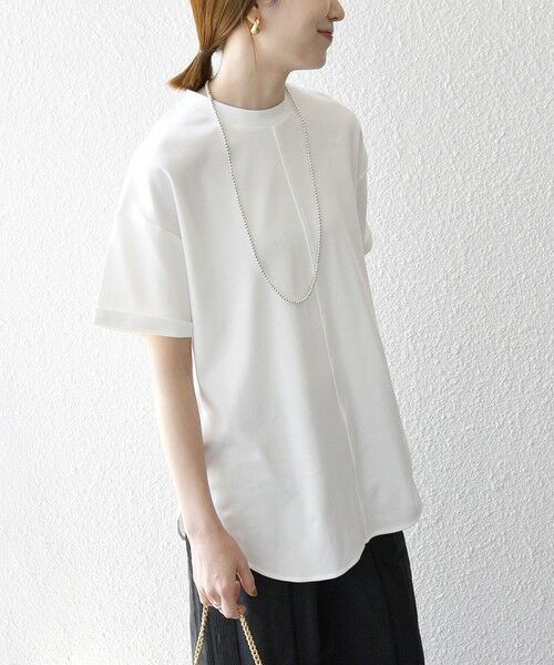 SHIPS / シップス Tシャツ | SHIPS any:〈接触冷感/汗染み防止加工/洗濯機可能〉スリット ルーズ チュニック TEE | 詳細4