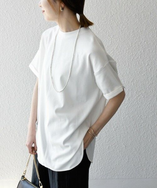 SHIPS / シップス Tシャツ | SHIPS any:〈接触冷感/汗染み防止加工/洗濯機可能〉スリット ルーズ チュニック TEE | 詳細6