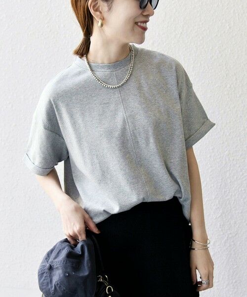 SHIPS / シップス Tシャツ | SHIPS any:〈接触冷感/汗染み防止加工/洗濯機可能〉スリット ルーズ チュニック TEE | 詳細19