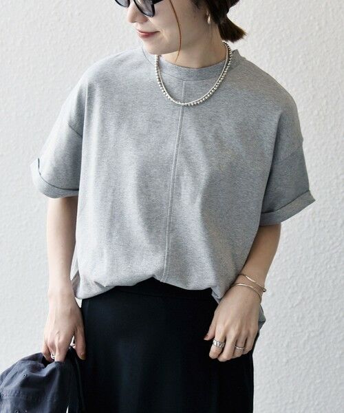 SHIPS / シップス Tシャツ | SHIPS any:〈接触冷感/汗染み防止加工/洗濯機可能〉スリット ルーズ チュニック TEE | 詳細22