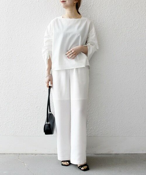 SHIPS / シップス その他パンツ | SHIPS any:〈手洗い可能〉カラミ メッシュ サイドライン イージー ワイド パンツ | 詳細1