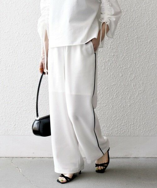 SHIPS / シップス その他パンツ | SHIPS any:〈手洗い可能〉カラミ メッシュ サイドライン イージー ワイド パンツ | 詳細4