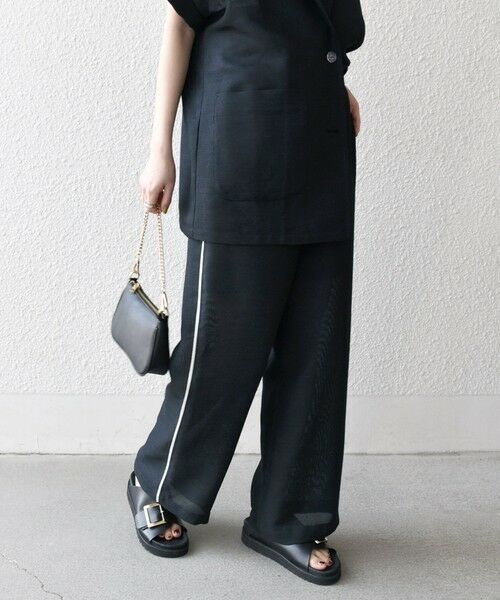 SHIPS / シップス その他パンツ | SHIPS any:〈手洗い可能〉カラミ メッシュ サイドライン イージー ワイド パンツ | 詳細13