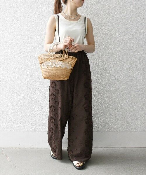 SHIPS / シップス サロペット・オールインワン | SHIPS any:〈手洗い可能〉3D フラワー エンブロイダリー ギャザー サロペット | 詳細12