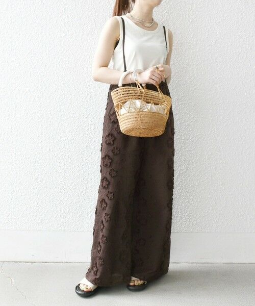 SHIPS / シップス サロペット・オールインワン | SHIPS any:〈手洗い可能〉3D フラワー エンブロイダリー ギャザー サロペット | 詳細11