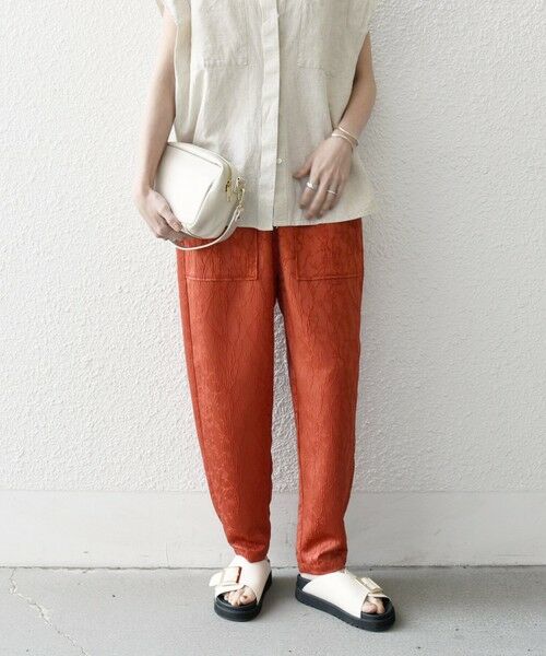 SHIPS / シップス その他パンツ | SHIPS any:〈洗濯機可能〉サテン ジャカード テーパード イージー パンツ | 詳細13