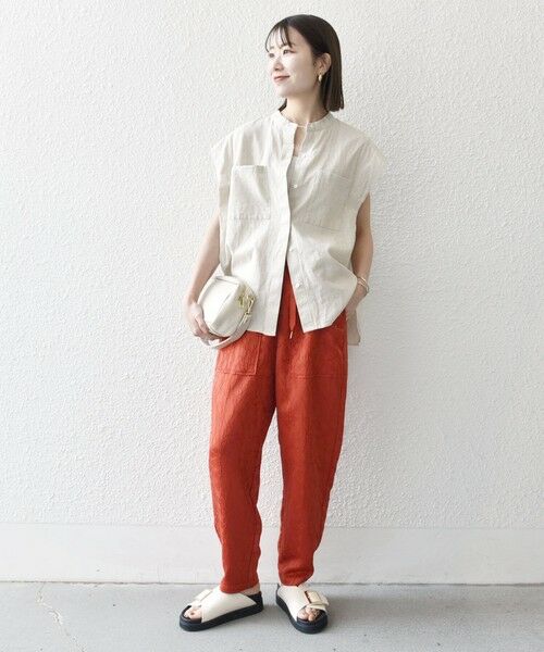 SHIPS / シップス その他パンツ | SHIPS any:〈洗濯機可能〉サテン ジャカード テーパード イージー パンツ | 詳細8