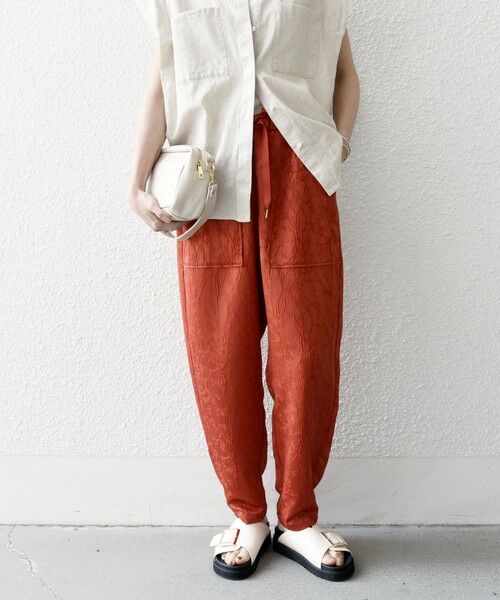 SHIPS / シップス その他パンツ | SHIPS any:〈洗濯機可能〉サテン ジャカード テーパード イージー パンツ | 詳細10