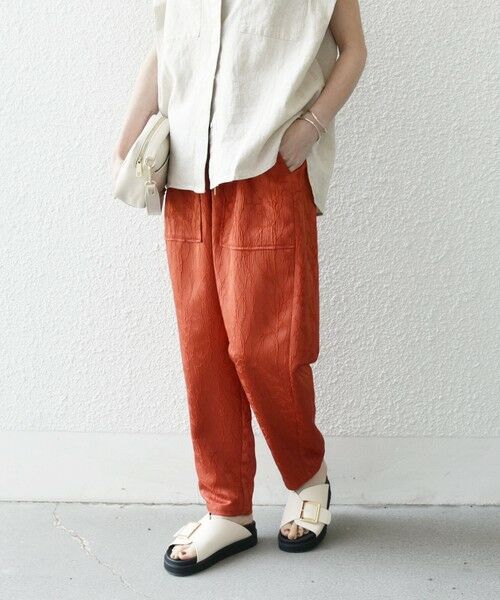 SHIPS / シップス その他パンツ | SHIPS any:〈洗濯機可能〉サテン ジャカード テーパード イージー パンツ | 詳細11