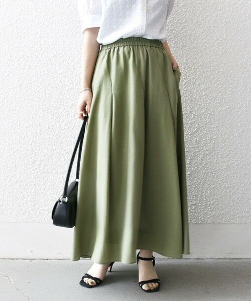 SHIPS for women/シップスウィメン 《予約》SHIPS any:〈洗濯機可能〉グロッシー アシンメトリー ギャザー フレア スカート オリーブ ONE SIZE SHIPS for women/シップスウィメン 《予約》SHIPS any:〈洗濯機可能〉グロッシー アシンメトリー ギャザー フレア スカート オリーブ ONE SIZE