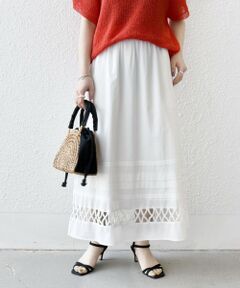 SHIPS / シップス ロング・マキシ丈スカート | SHIPS any:〈手洗い可能〉ロープ デザイン ギャザー フレア スカート