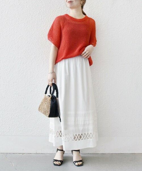 SHIPS / シップス ロング・マキシ丈スカート | SHIPS any:〈手洗い可能〉ロープ デザイン ギャザー フレア スカート | 詳細1