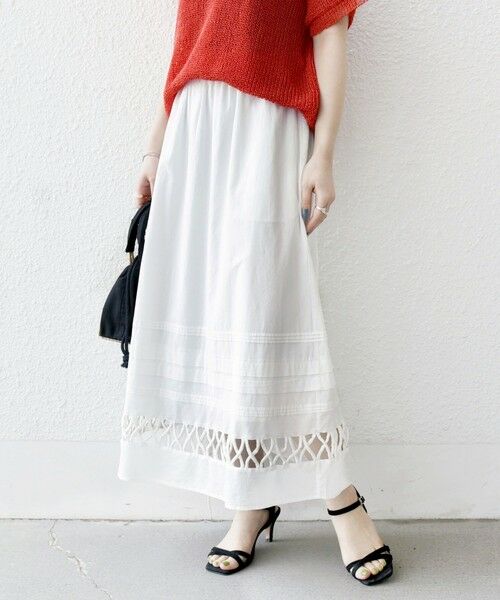 SHIPS / シップス ロング・マキシ丈スカート | SHIPS any:〈手洗い可能〉ロープ デザイン ギャザー フレア スカート | 詳細3