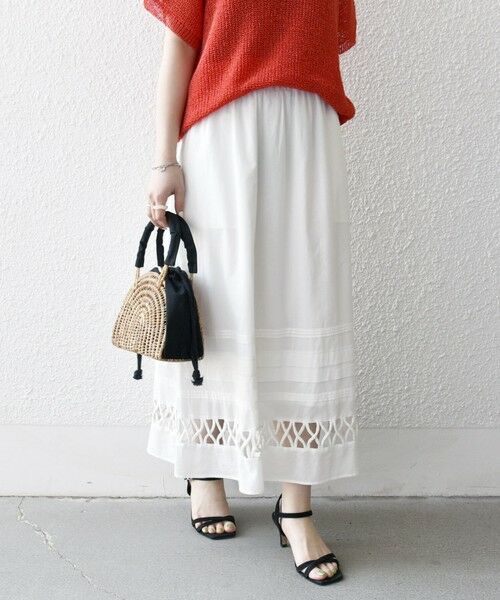 SHIPS / シップス ロング・マキシ丈スカート | SHIPS any:〈手洗い可能〉ロープ デザイン ギャザー フレア スカート | 詳細4