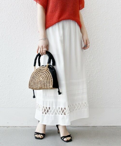 SHIPS / シップス ロング・マキシ丈スカート | SHIPS any:〈手洗い可能〉ロープ デザイン ギャザー フレア スカート | 詳細8
