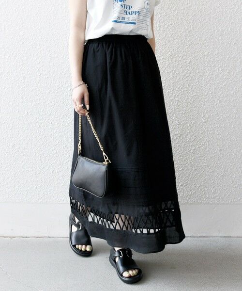 SHIPS / シップス ロング・マキシ丈スカート | SHIPS any:〈手洗い可能〉ロープ デザイン ギャザー フレア スカート | 詳細14