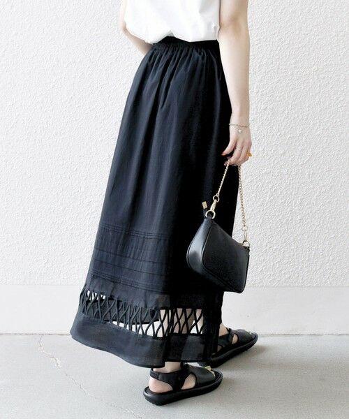 SHIPS / シップス ロング・マキシ丈スカート | SHIPS any:〈手洗い可能〉ロープ デザイン ギャザー フレア スカート | 詳細17