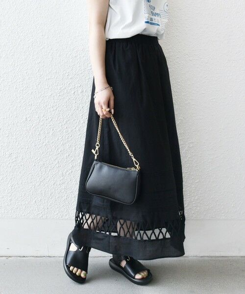 SHIPS / シップス ロング・マキシ丈スカート | SHIPS any:〈手洗い可能〉ロープ デザイン ギャザー フレア スカート | 詳細18