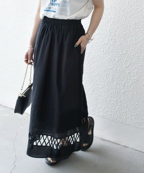 SHIPS / シップス ロング・マキシ丈スカート | SHIPS any:〈手洗い可能〉ロープ デザイン ギャザー フレア スカート | 詳細20