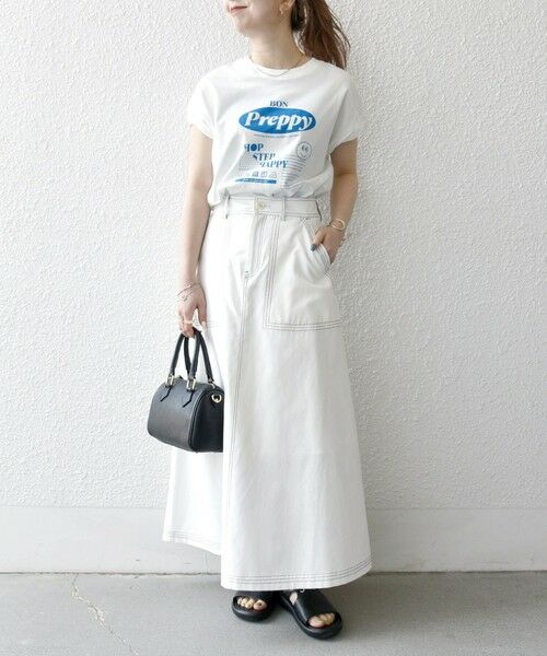 SHIPS / シップス ロング・マキシ丈スカート | SHIPS any:〈洗濯機可能〉オックス ステッチ フレア ロング スカート | 詳細1