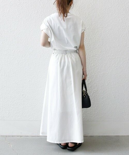 SHIPS / シップス ロング・マキシ丈スカート | SHIPS any:〈洗濯機可能〉オックス ステッチ フレア ロング スカート | 詳細2