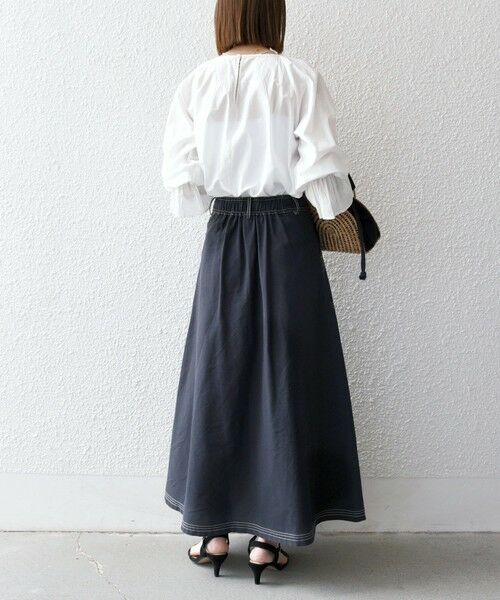 SHIPS / シップス ロング・マキシ丈スカート | SHIPS any:〈洗濯機可能〉オックス ステッチ フレア ロング スカート | 詳細13