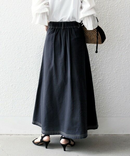 SHIPS / シップス ロング・マキシ丈スカート | SHIPS any:〈洗濯機可能〉オックス ステッチ フレア ロング スカート | 詳細17