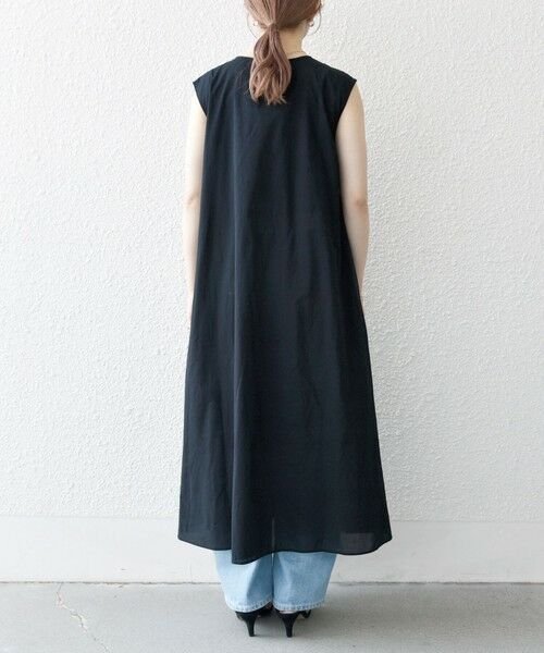 SHIPS / シップス ロング・マキシ丈ワンピース | SHIPS any:〈手洗い可能〉ロープ デザイン ピンタック フレンチスリーブ ワンピース | 詳細11