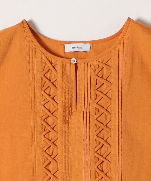 SHIPS / シップス ロング・マキシ丈ワンピース | SHIPS any:〈手洗い可能〉ロープ デザイン ピンタック フレンチスリーブ ワンピース | 詳細19