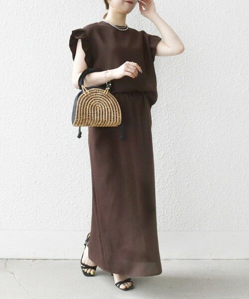 SHIPS / シップス ドレス | SHIPS any:〈洗濯機可能〉リネンライク ブラウス × タイトスカート セットアップ | 詳細4