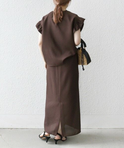 SHIPS / シップス ドレス | SHIPS any:〈洗濯機可能〉リネンライク ブラウス × タイトスカート セットアップ | 詳細7