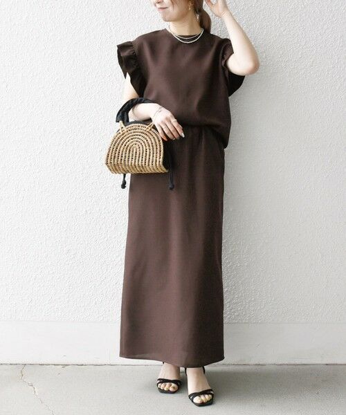 SHIPS for women/シップスウィメン 《予約》SHIPS any:〈洗濯機可能〉リネンライク ブラウス × タイトスカート セットアップ ブラウン ONE SIZE SHIPS for women/シップスウィメン 《予約》SHIPS any:〈洗濯機可能〉リネンライク ブラウス × タイトスカート セットアップ ブラウン ONE SIZE