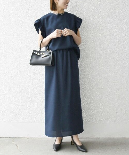 SHIPS for women/シップスウィメン 《予約》SHIPS any:〈洗濯機可能〉リネンライク ブラウス × タイトスカート セットアップ ネイビー ONE SIZE SHIPS for women/シップスウィメン 《予約》SHIPS any:〈洗濯機可能〉リネンライク ブラウス × タイトスカート セットアップ ネイビー ONE SIZE